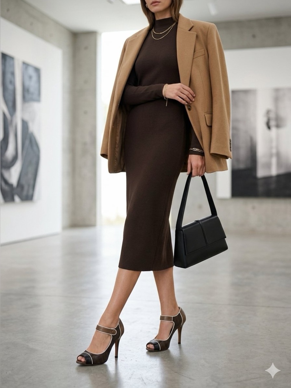 L.A.M.B brown leather Mary Jane pumps